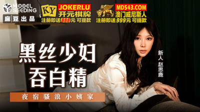Madou Media Films.MSD-127.Zhao Silu.Black silk young woman swallows white sperm.Staying overnight at the home of her slutty aunt
