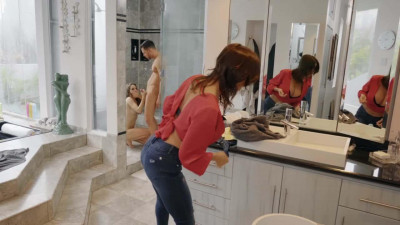 Threes Cumpany In The Shower