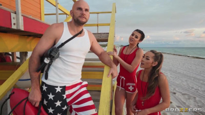 Horny Lifeguards Share A Cock